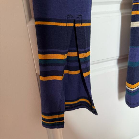 BCBGMaxaria Wms S Striped Pullover LS Tee Shirt Split Sleeves Casual Layering - Picture 5 of 8